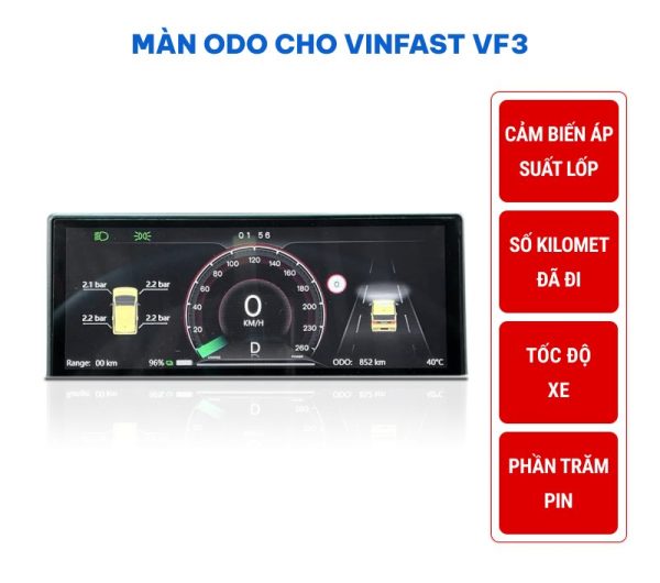 Nâng cấp màn hình ODO cho Vinfast Vf3